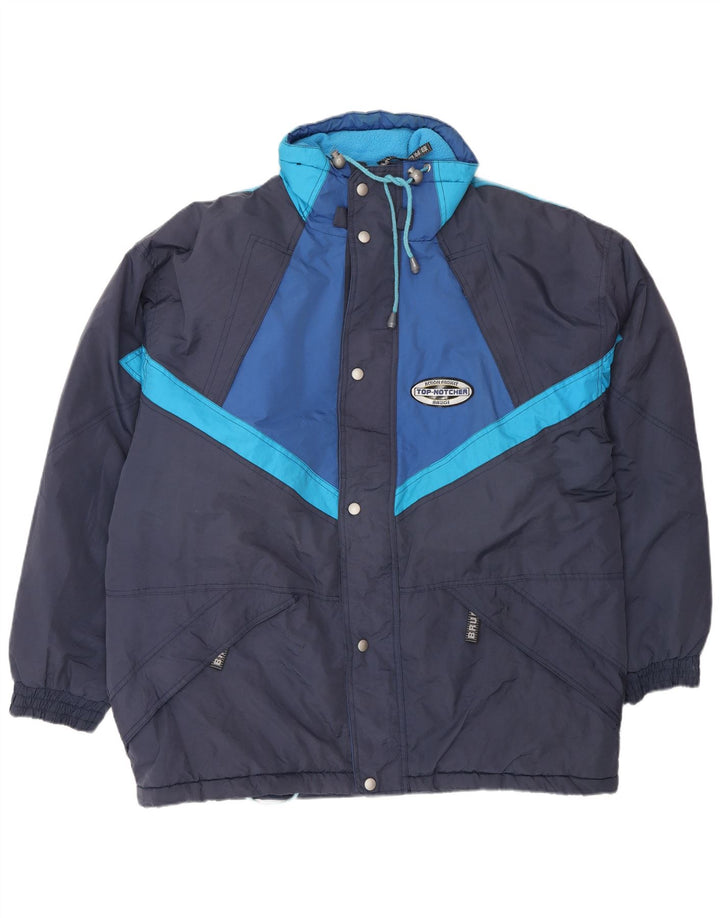 Jaqueta de esqui masculina com capuz Brugi IT 52 XL azul marinho Colourblock poliamida