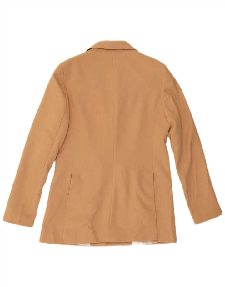 Jaqueta blazer feminina Oasis com peito duplo UK 10 poliéster bege pequeno