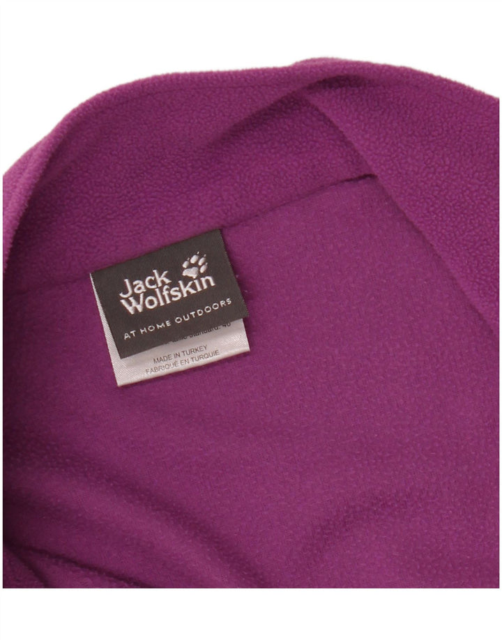 JACK WOLFSKIN Suéter feminino de lã com zíper e gola UK 18/20 XL roxo poliéster