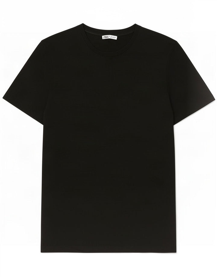 Zara Camiseta masculina Top Médio Preto