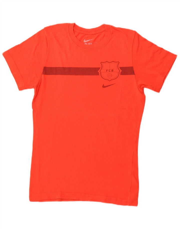 NIKE Masculino FCB Pequeno Vermelho Colourblock Algodão Esportes