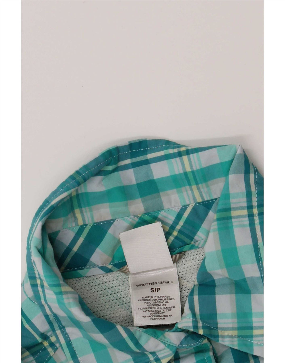 Camisa feminina The North Face UK 10 Small Green Check Nylon