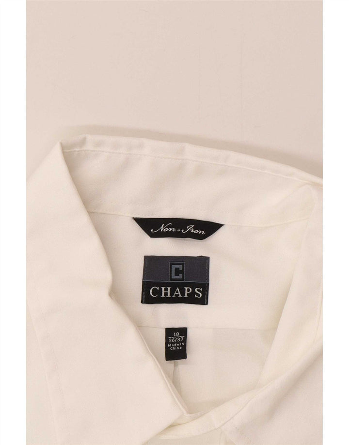 Camisa masculina Chaps tamanho 18 2XL algodão branco