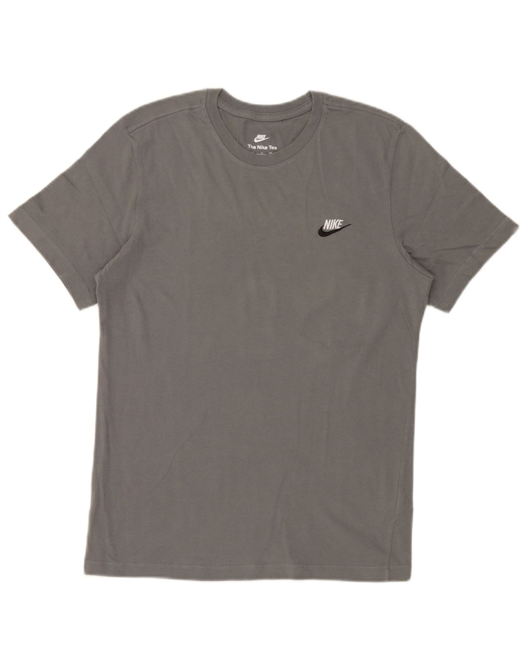 Nike Mens Camiseta Top Pequeno Algodão Cinza