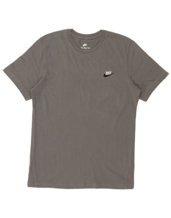 Nike Mens Camiseta Top Pequeno Algodão Cinza
