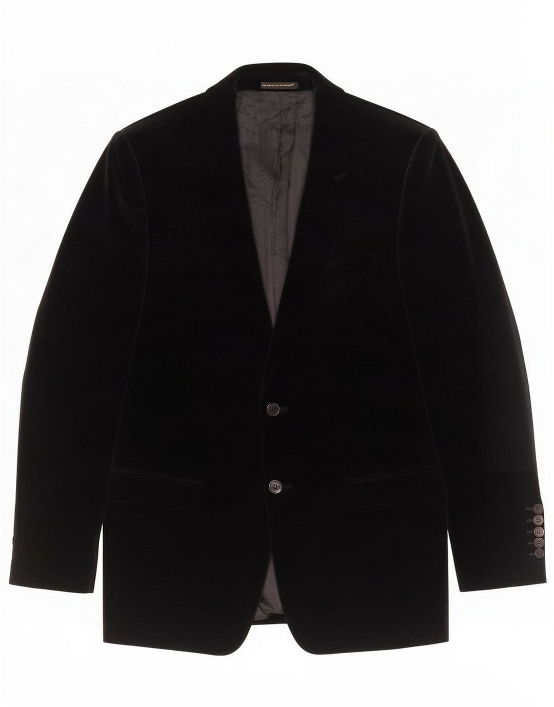 Jaqueta blazer masculina de veludo com 2 botões Zara EU 50 algodão preto médio