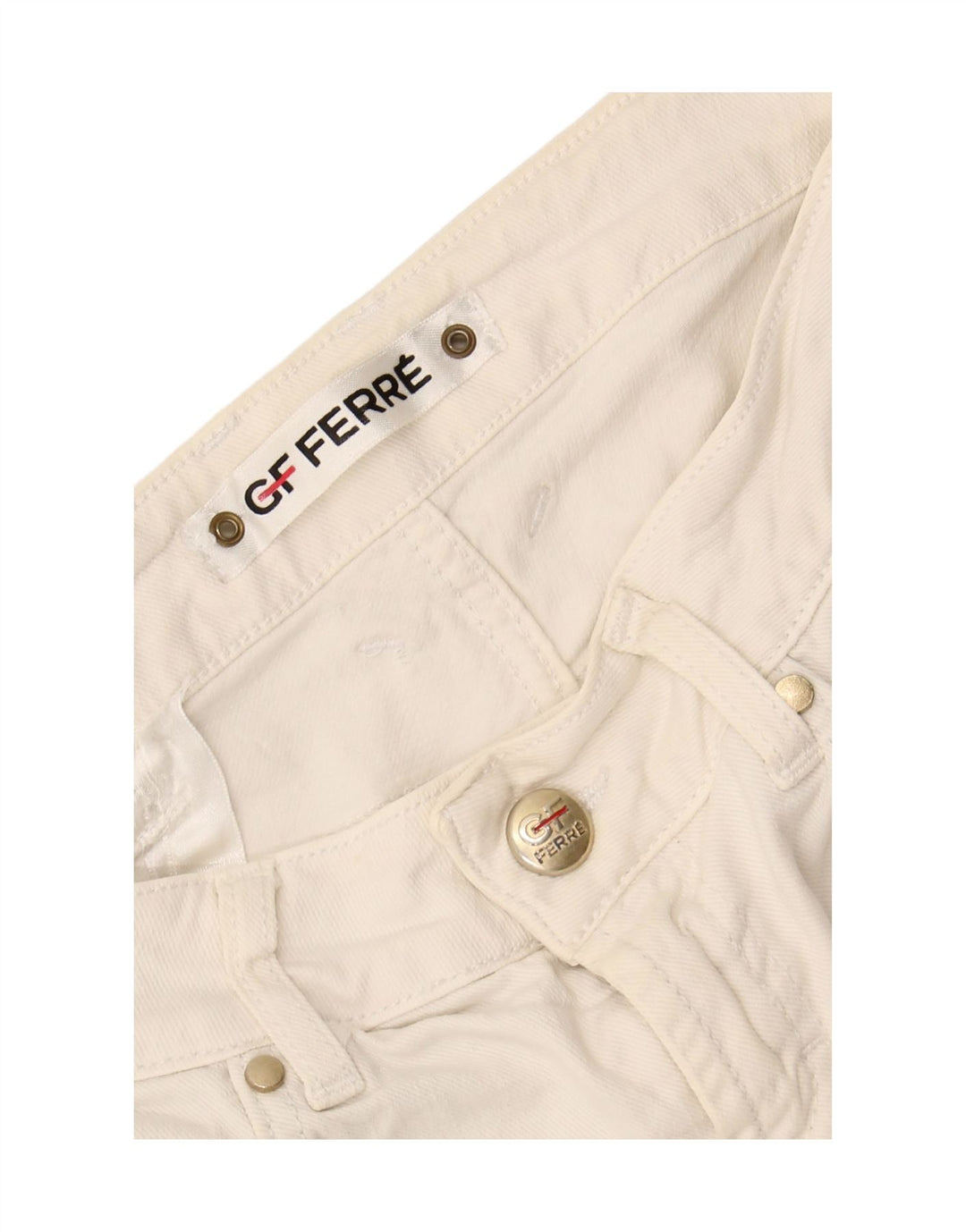 GF FERRE Jeans Slim Feminino W28 L29 Branco