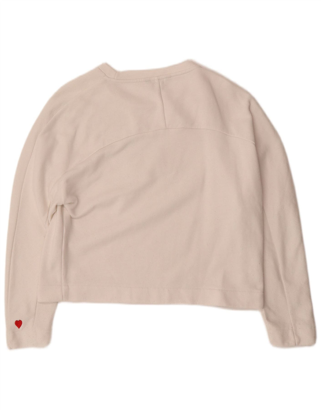 TOMMY HILFIGER Suéter feminino oversized cropped UK 6 XS branco