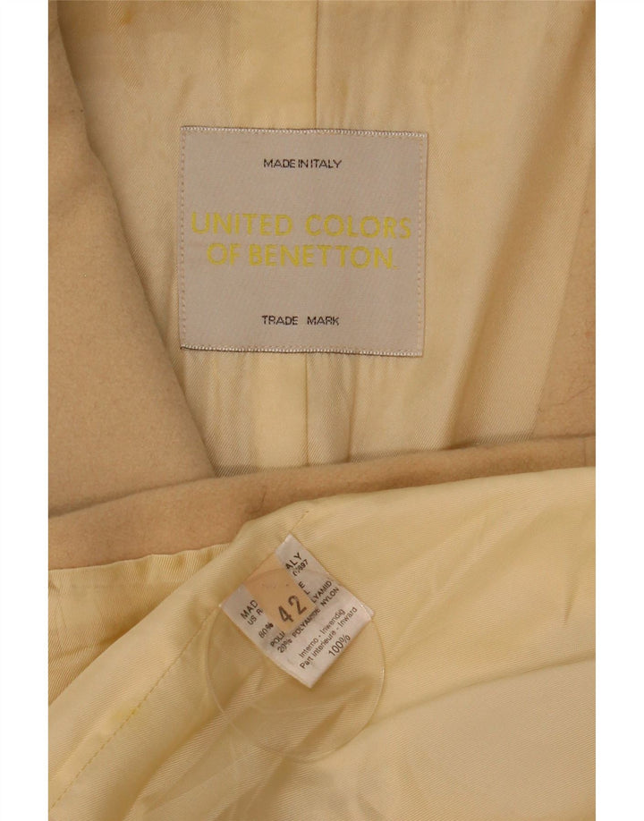 Sobretudo feminino Benetton solto IT 42 lã bege médio