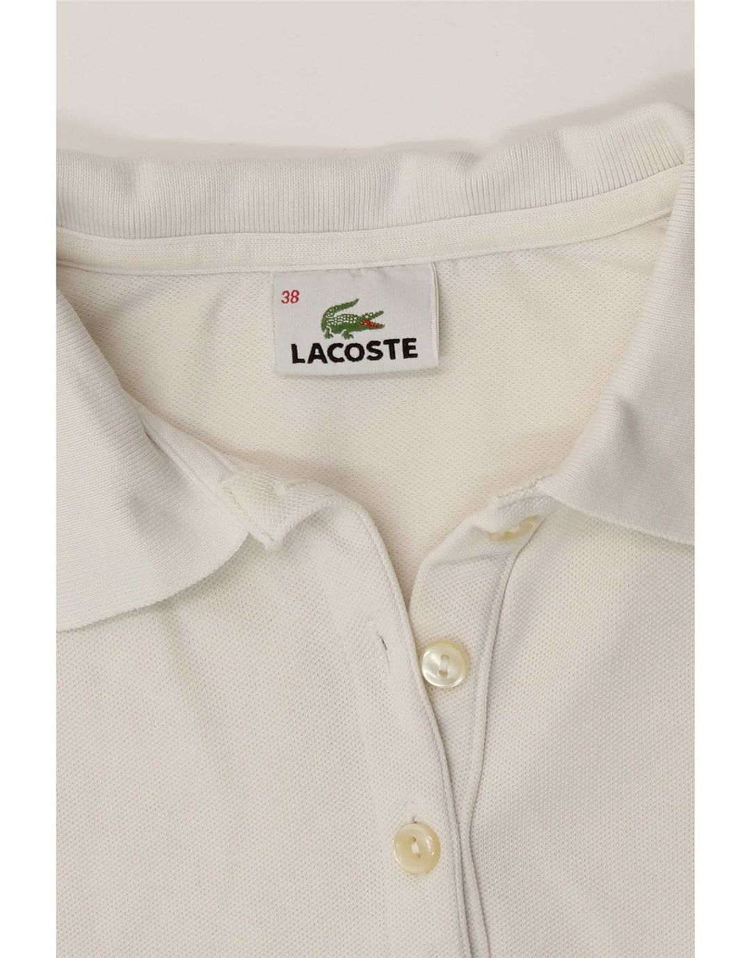 Camisa polo feminina Lacoste tamanho 38 médio branco