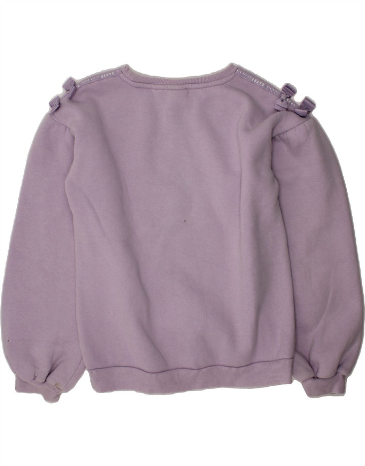 TED BAKER Girls Graphic Sweatshirt Jumper 11-12 Years Purple Cotton Vintage Ted Baker and Second-Hand Ted Baker from Messina Hembry 