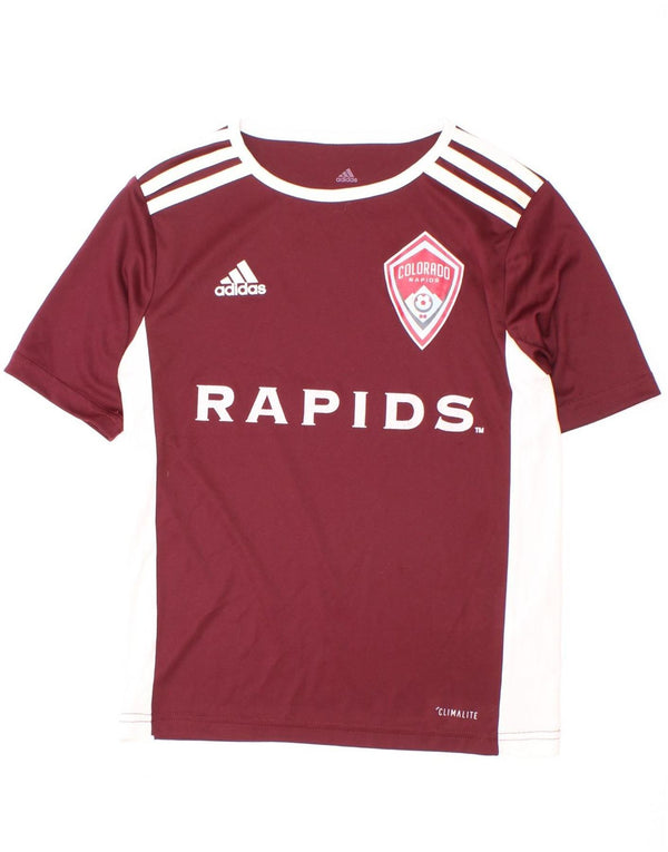Camiseta Adidas Boys Colorado Rapids Graphic Top 9-10 Anos Pequeno Borgonha