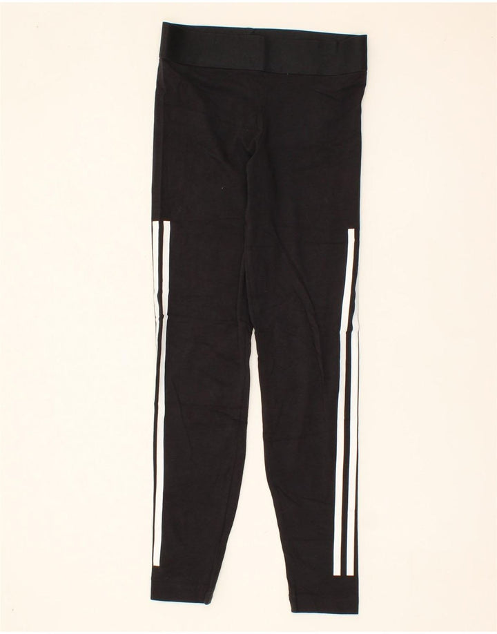ADIDAS Girls Leggings 11-12 Years  Black Cotton Vintage Adidas and Second-Hand Adidas from Messina Hembry 