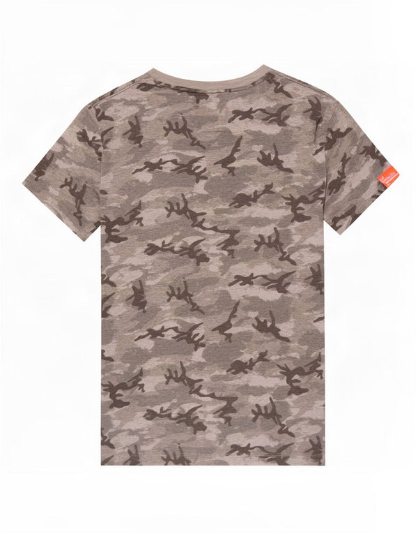 Camiseta masculina Superdry Top XS cinza camuflagem algodão