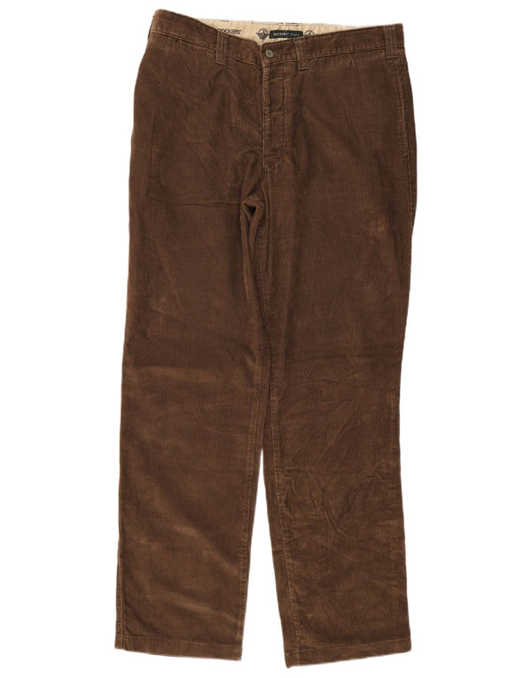 Calça masculina Dockers reta de veludo cotelê W36 L34 marrom
