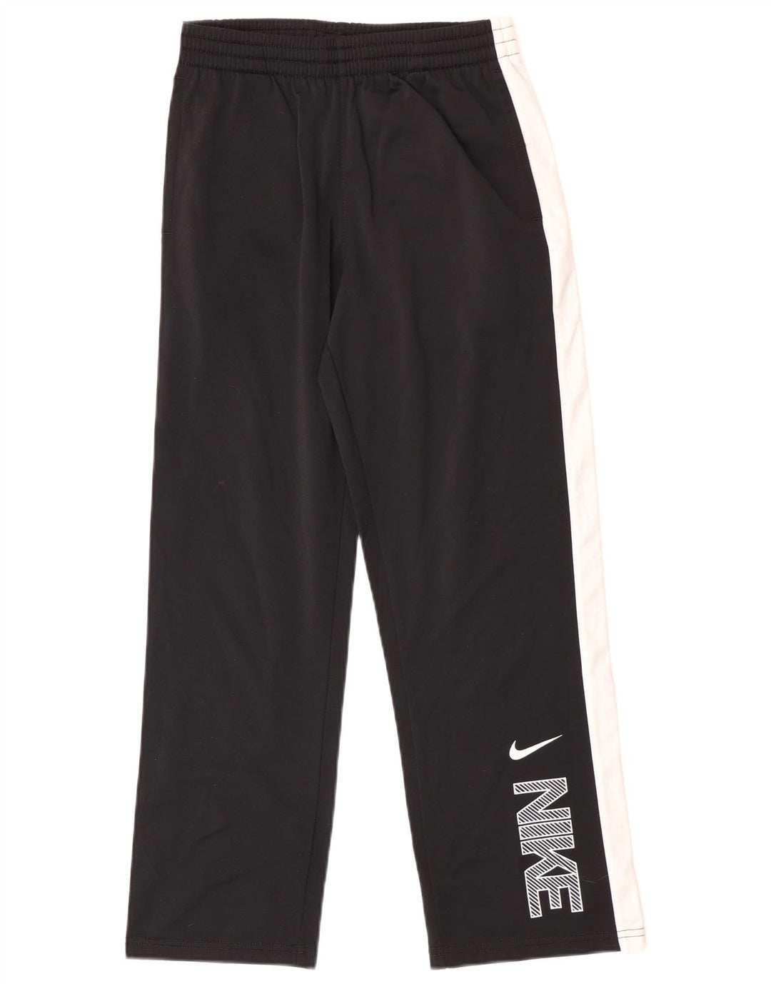 Calça de treino gráfica Nike Boys 10-11 anos médio preto colorblock
