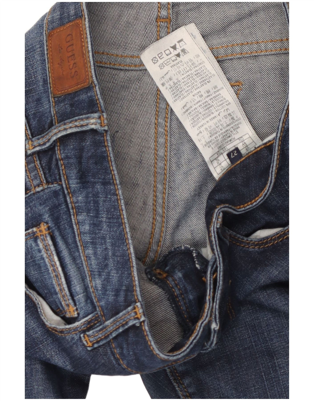 Calça jeans feminina Beverly Skinny GUESS W27 L29 azul algodão