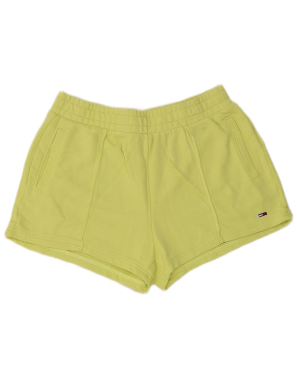 Tommy Hilfiger Womens Sport Shorts UK 14 Medium  Green Cotton
