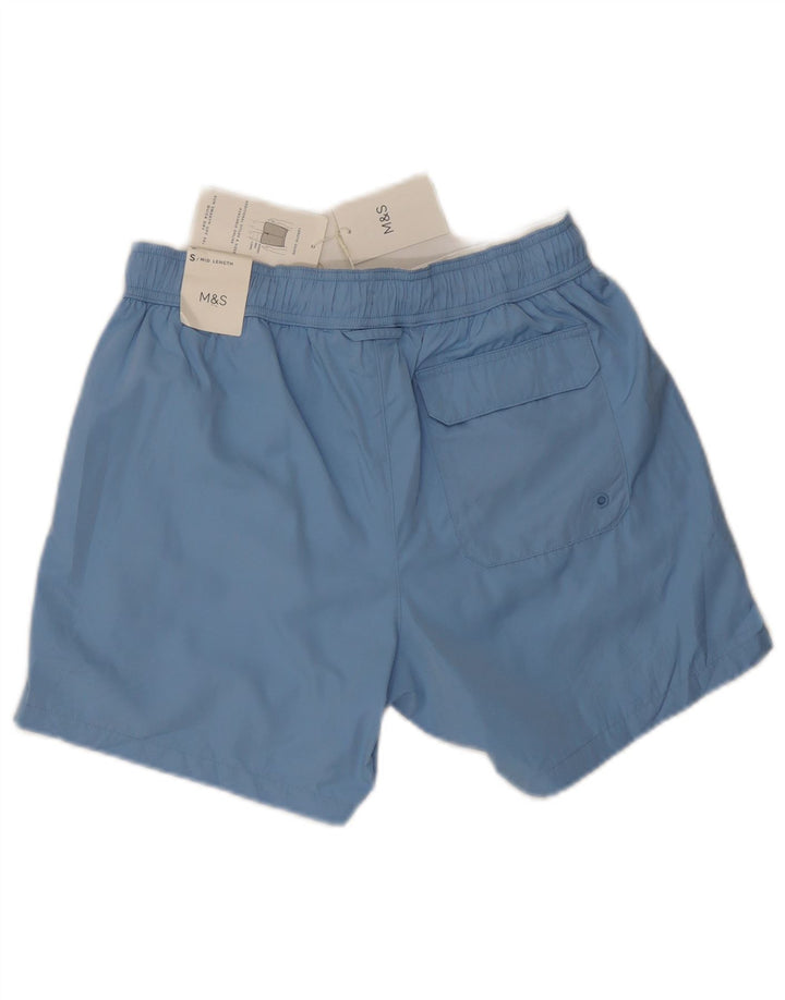 Shorts de natação feminino Marks & Spencer UK 10 pequeno azul poliéster