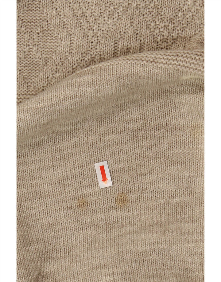 Suéter masculino Marks & Spencer com gola redonda e acrílico bege médio