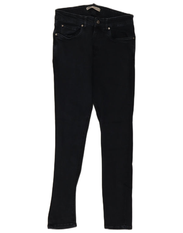 Zara Mens Skinny Jeans EU 38 Pequeno W30 L28 Azul Marinho Algodão