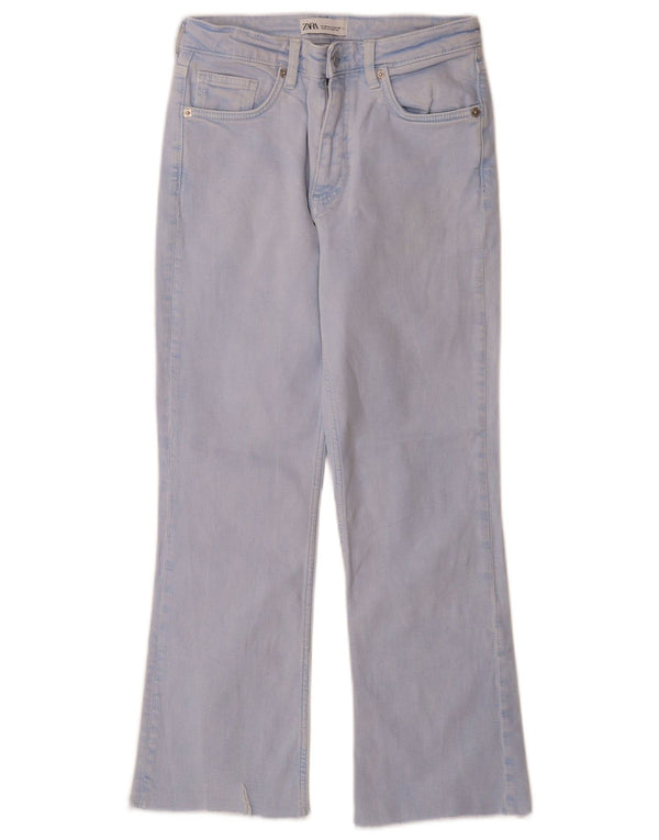 Calça jeans feminina Zara Bootcut EU 36 XS W26 L28 azul algodão
