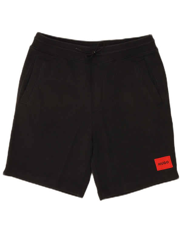 Hugo Boss Mens Sport Shorts Médio Algodão Preto