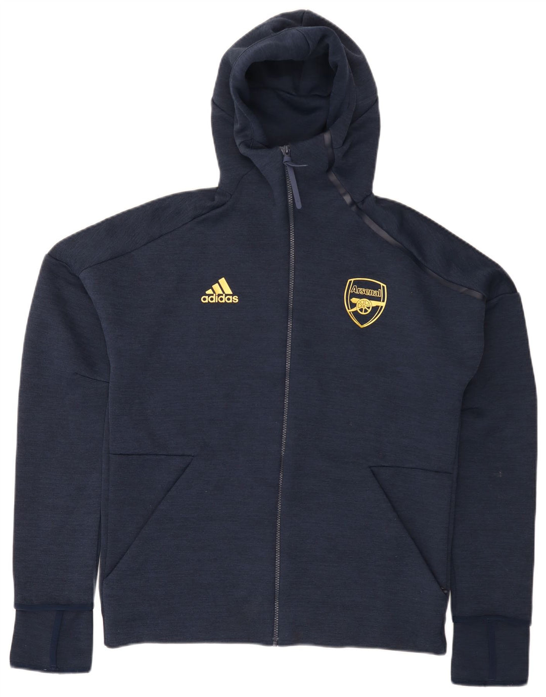 Adidas masculino Arsenal Zip moletom com capuz médio azul marinho poliéster