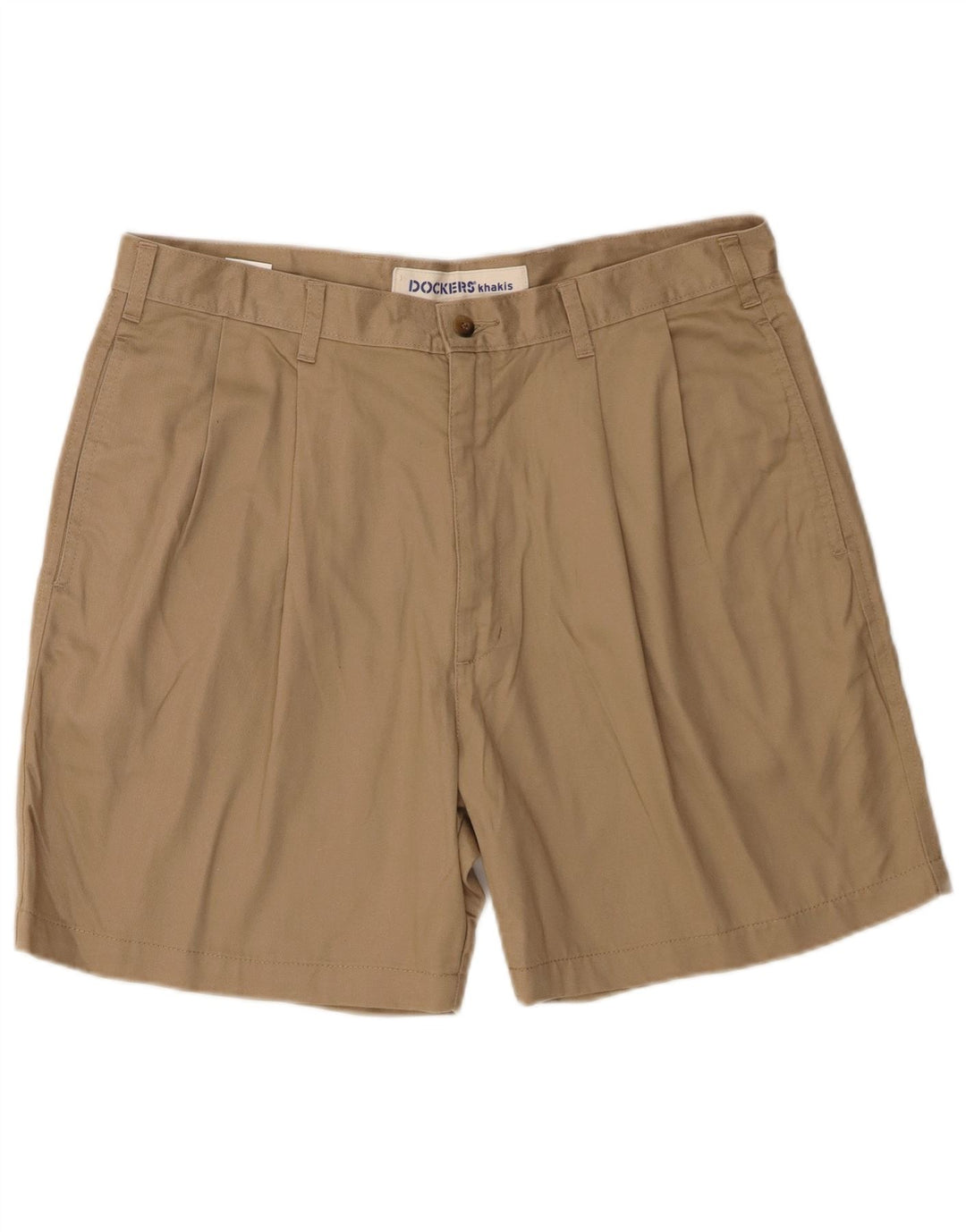 DOCKERS Masculino Khakis Pegged Chino Shorts W36 Grande Algodão Bege