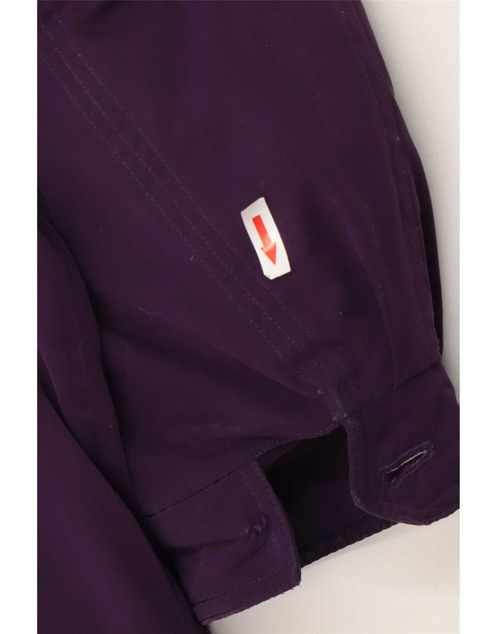 Casaco acolchoado de grandes dimensões das mulheres do vintage EU 46 XL poliéster roxo