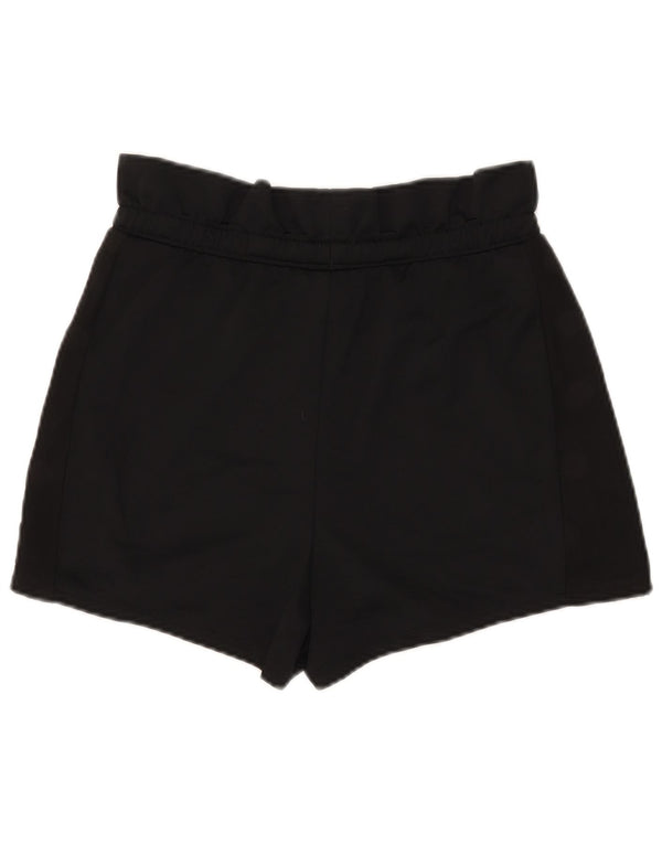Shorts esportivos femininos de cintura alta Adidas UK 10 pequenos pretos