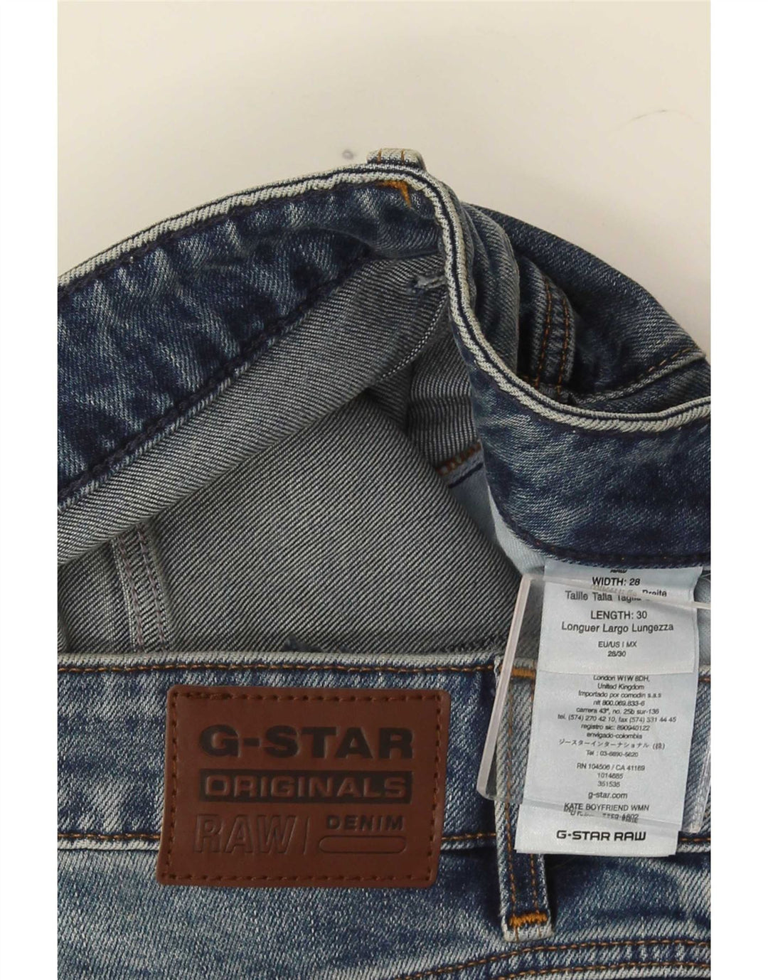 G-Star Masculino Kate Slim Jeans W28 L27 Azul Algodão