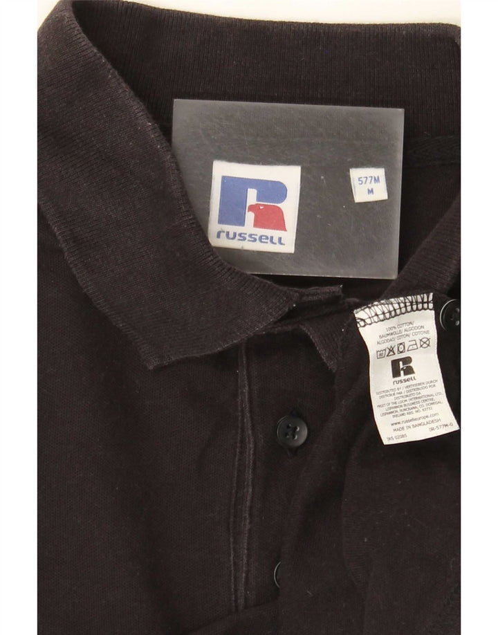 Camisa polo masculina Russell Athletic algodão preto médio
