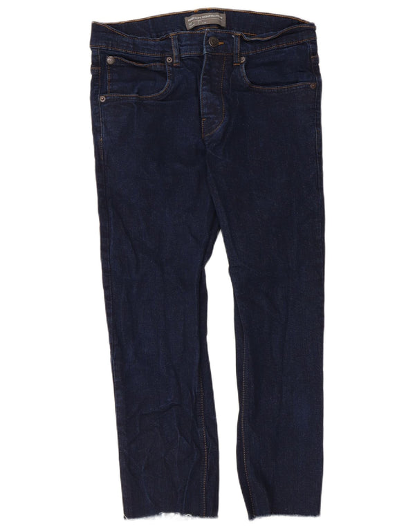 French Connection Mens Slim Jeans W32 L24 Azul Marinho Algodão