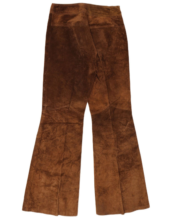 Calça feminina vintage flare camurça W30 L32 marrom
