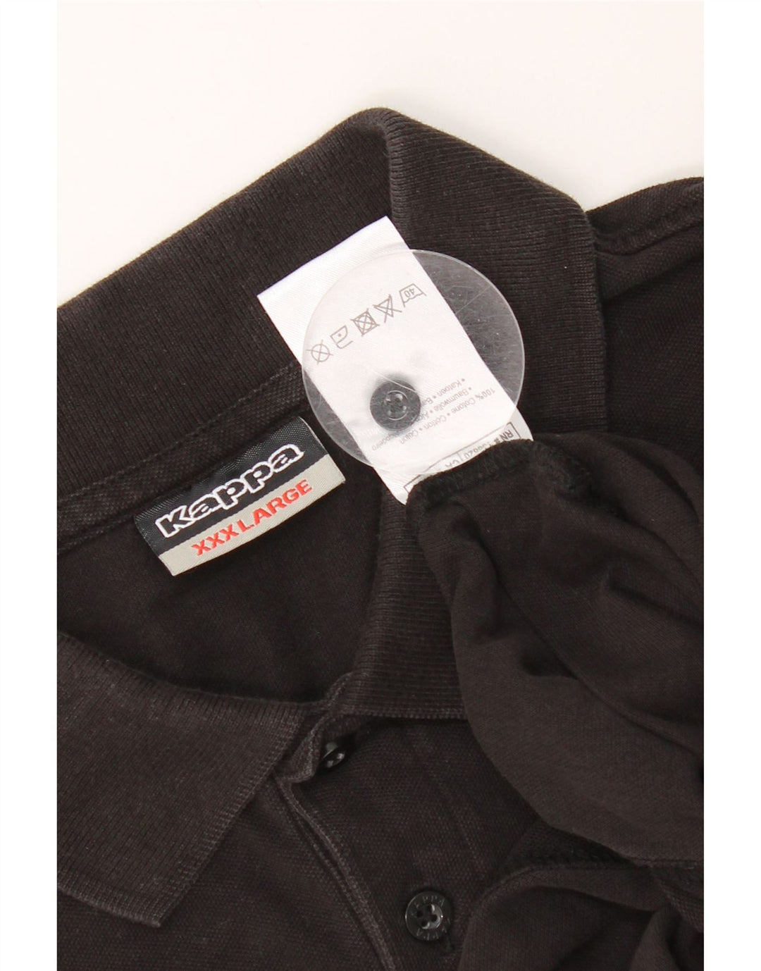 Camisa polo masculina Kappa 3XL algodão preto