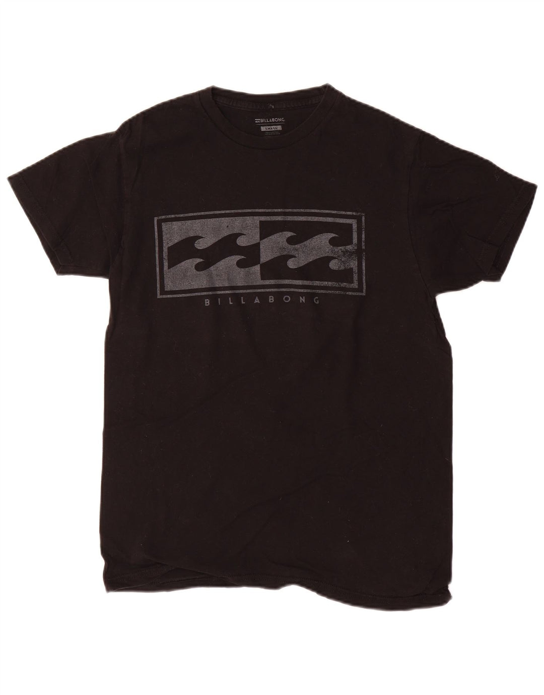Camiseta gráfica masculina Billabong top pequeno algodão preto