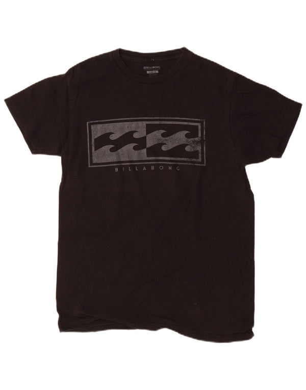 Camiseta gráfica masculina Billabong top pequeno algodão preto