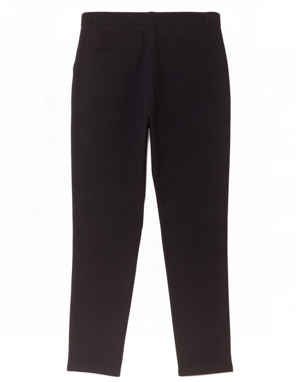 Zara Calça feminina reta de terno médio W30 L30 azul marinho poliéster