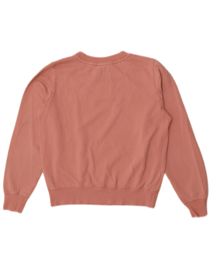 Champion moletom feminino cropped grande com estampa grande Reino Unido 10 pequeno rosa