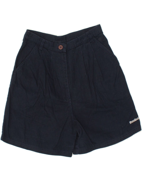 Shorts Chino feminino REEBOK UK 12 médio W26 algodão azul marinho