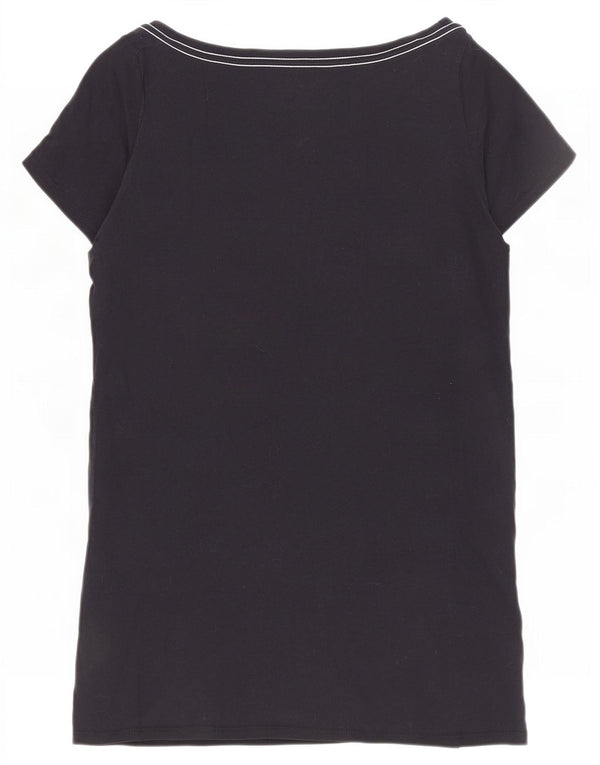 Camiseta feminina Vans com estampa gráfica UK 14 grande algodão preto