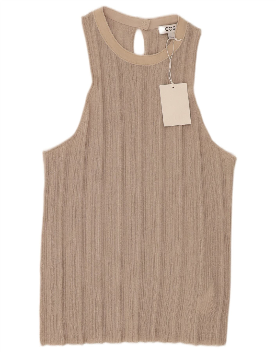 Cos Womens Vest Top UK 16 Grande Acetato Cinza