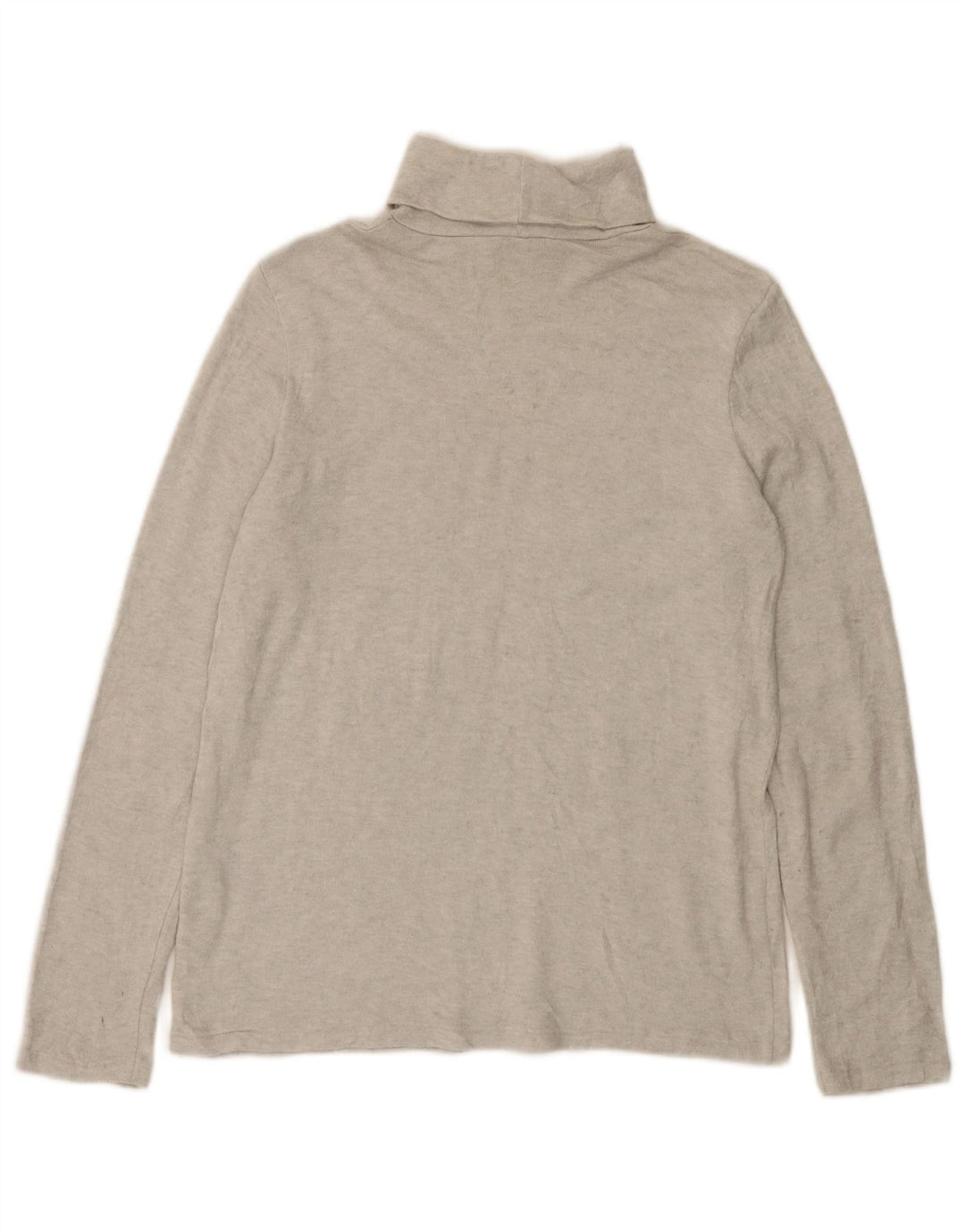 Top feminino Zara manga comprida UK 14 grande viscose manchada cinza