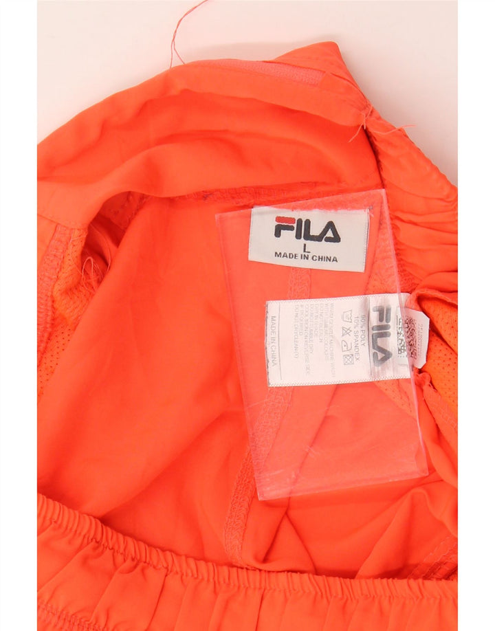FILA Mens Sport Shorts Grande Laranja Poliéster