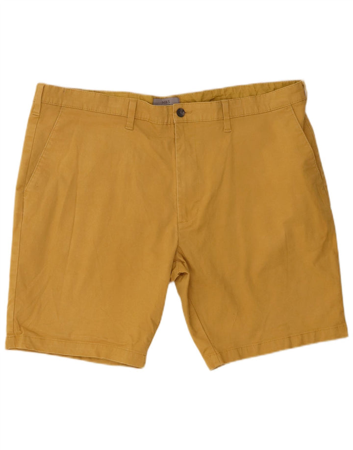 Shorts chino masculino Marks & Spencer W42 2XL algodão amarelo