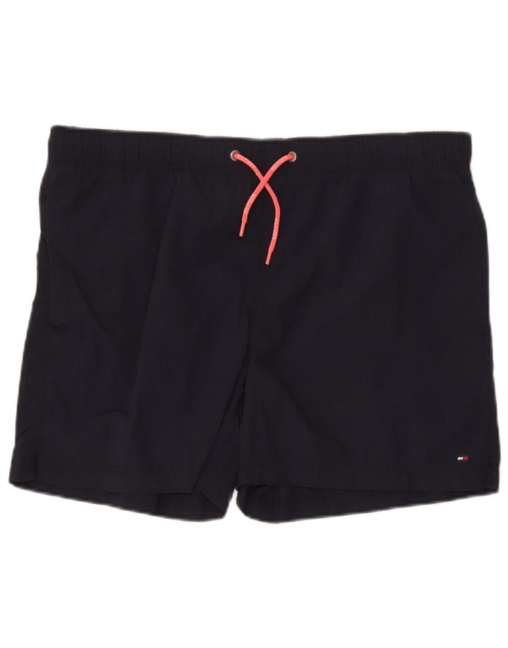 Shorts de natação masculino Tommy Hilfiger médio azul marinho nylon
