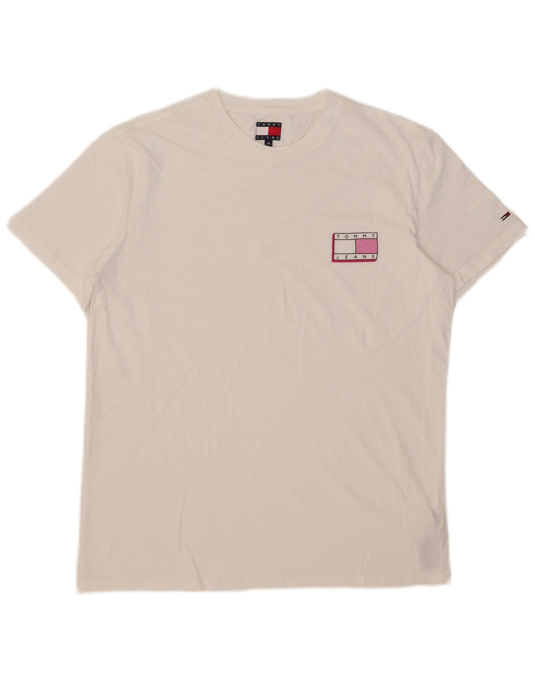 Camiseta masculina Tommy Hilfiger Top médio algodão branco