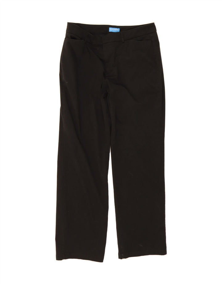 DOCKERS Womens Straight Casual Trousers W34 L30 Black Cotton Vintage Dockers and Second-Hand Dockers from Messina Hembry 