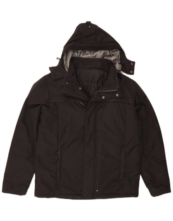 Jaqueta acolchoada com capuz masculina Ivy Oxford IT 52 XL poliéster preto
